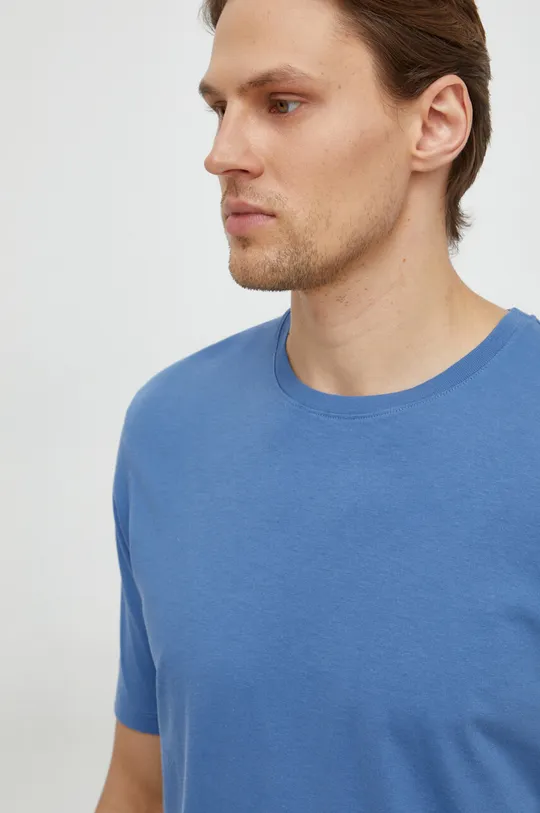 modra Bombažna kratka majica Sisley