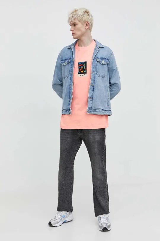Volcom t-shirt bawełniany x ARTHUR LONGO różowy