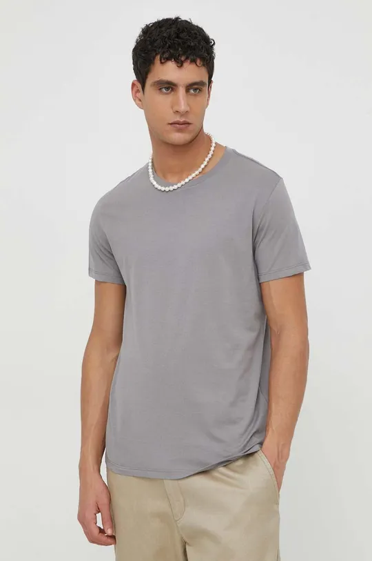 Bavlnené tričko Levi's 2-pak sivá