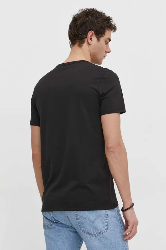μαύρο Βαμβακερό μπλουζάκι Levi's 2-pack