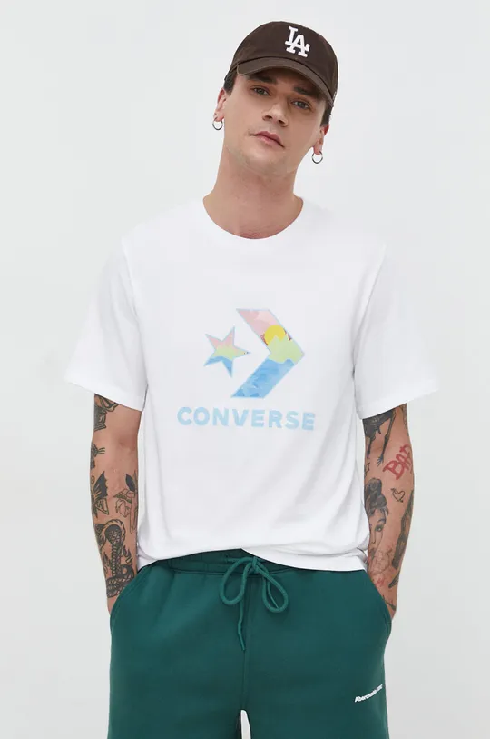 бежевий Бавовняна футболка Converse Чоловічий