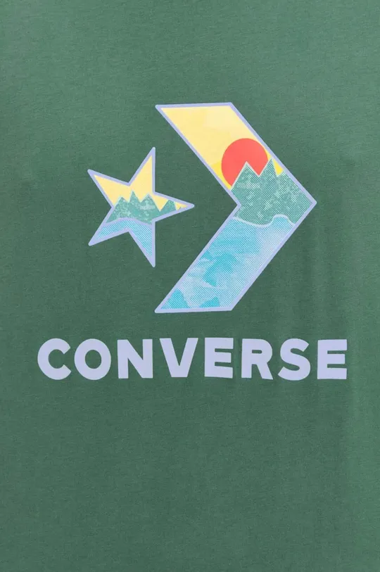 zelená Bavlnené tričko Converse