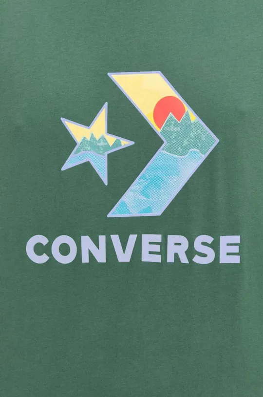 zielony Converse t-shirt bawełniany