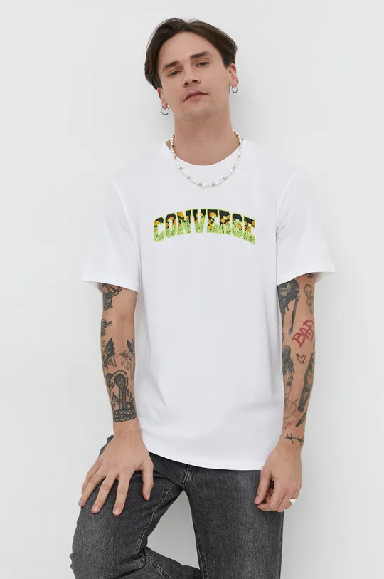 bež Bombažna kratka majica Converse Moški