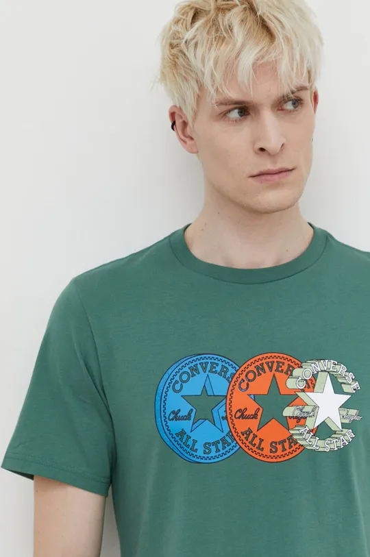 зелёный Хлопковая футболка Converse