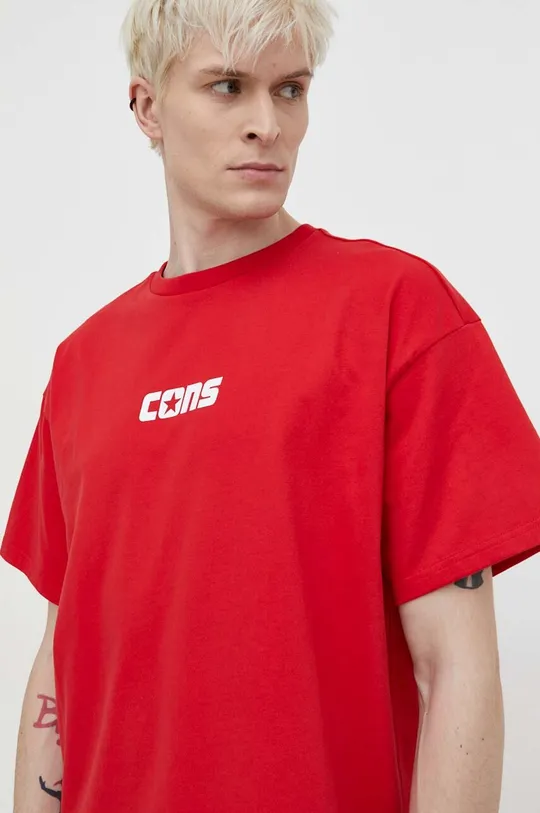 rdeča Bombažna kratka majica Converse
