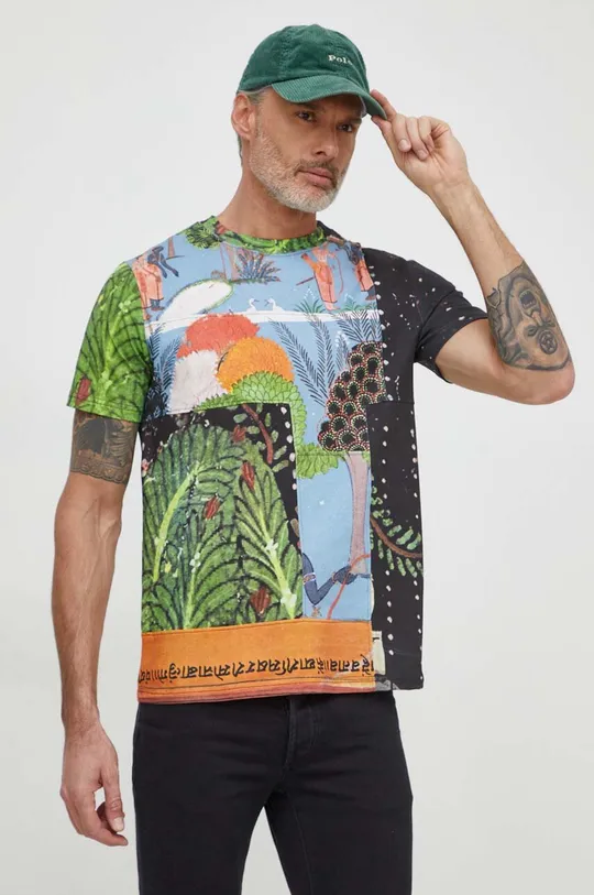 multicolor Desigual t-shirt bawełniany ROMAN Męski