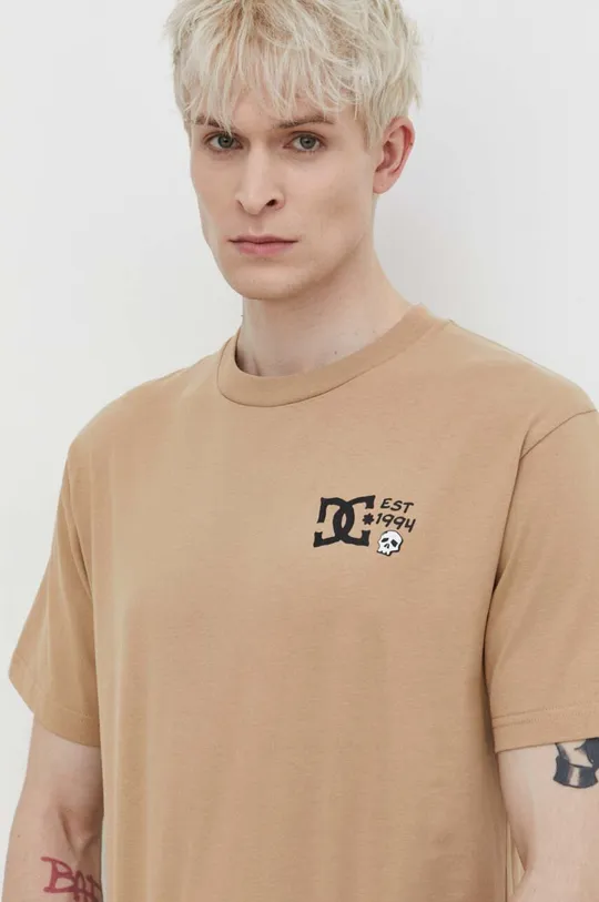 beige DC t-shirt in cotone Uomo