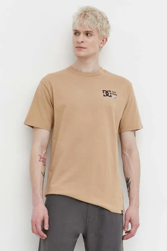 beige DC t-shirt in cotone