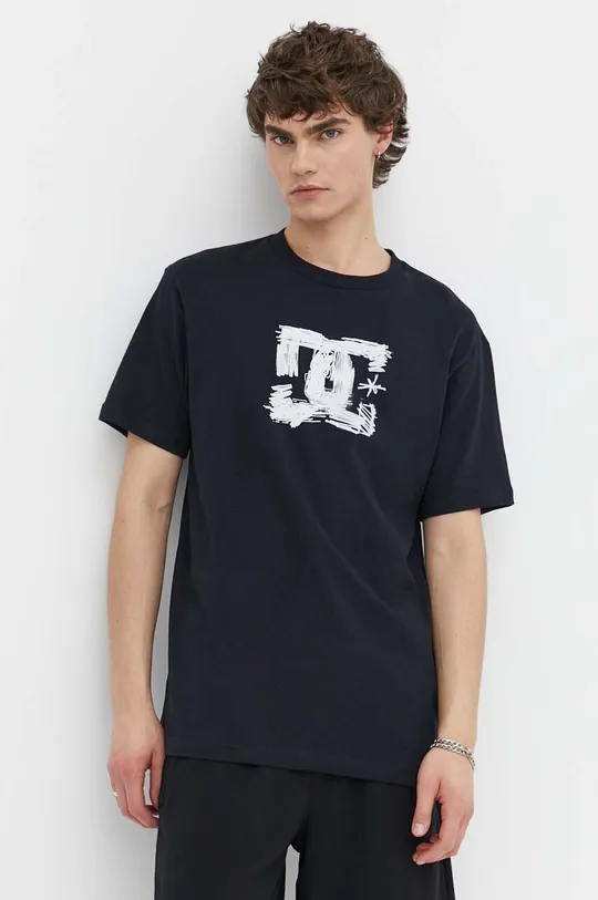 DC t-shirt bawełniany Sketchy czarny