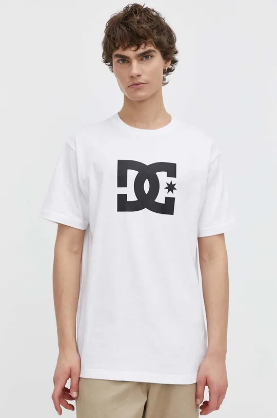 biały DC t-shirt bawełniany Star