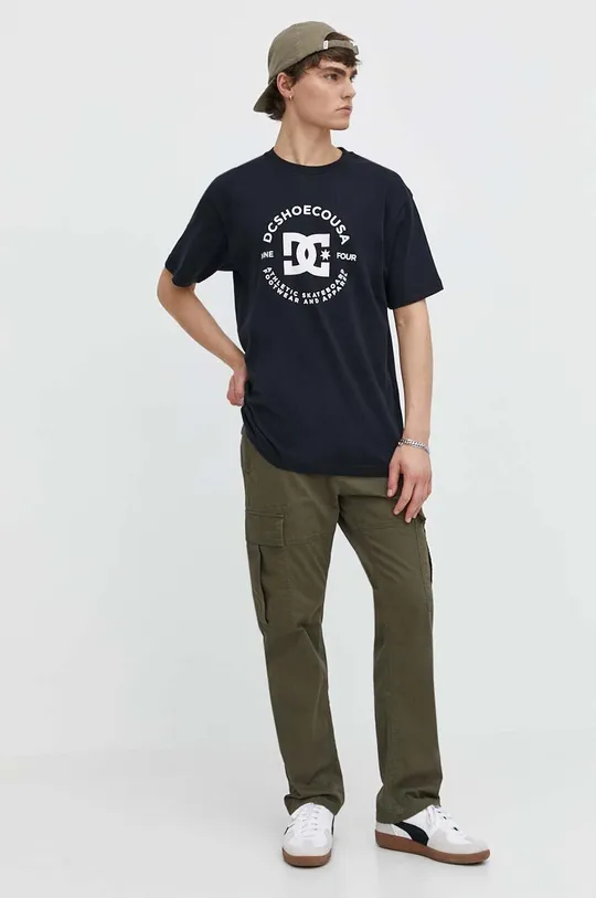 Bombažna kratka majica DC mornarsko modra