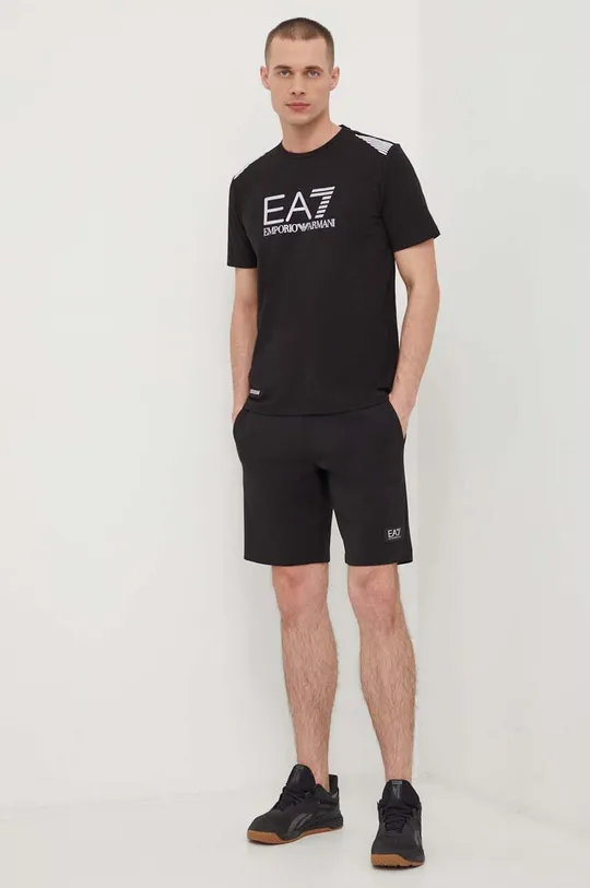 Majica kratkih rukava EA7 Emporio Armani crna