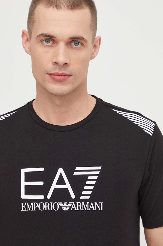 czarny EA7 Emporio Armani t-shirt