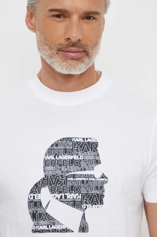 bézs Karl Lagerfeld pamut póló