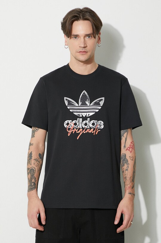adidas Originals t-shirt bawełniany męski kolor czarny z nadrukiem ...