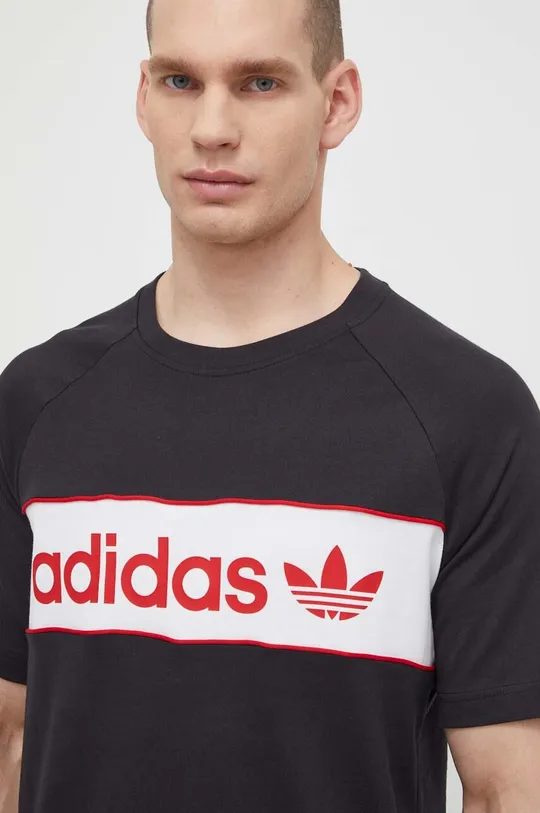 czarny adidas Originals t-shirt bawełniany