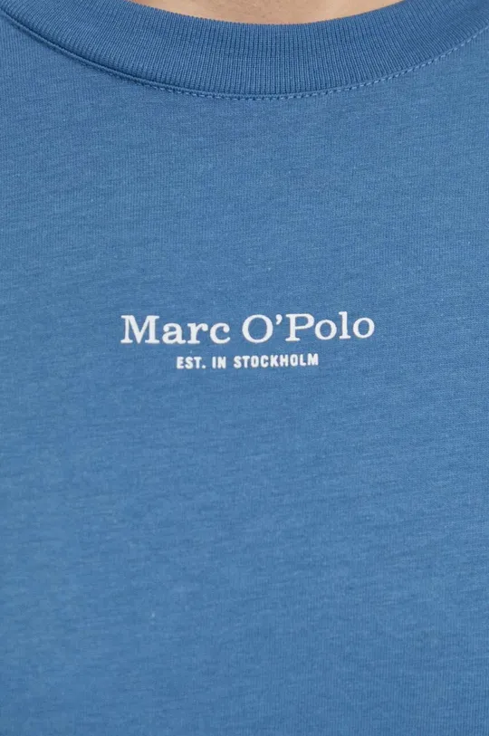 голубой Хлопковая футболка Marc O'Polo