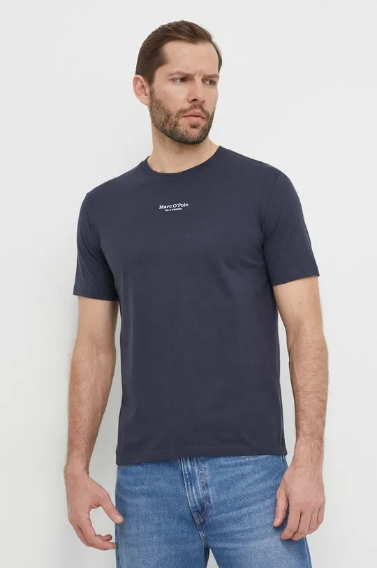 granatowy Marc O'Polo t-shirt bawełniany Męski