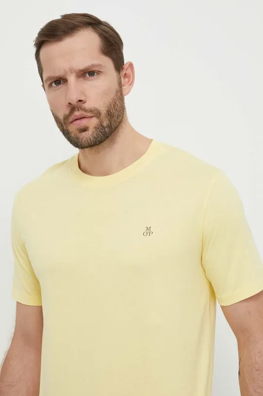 Βαμβακερό μπλουζάκι Marc O'Polo κίτρινο