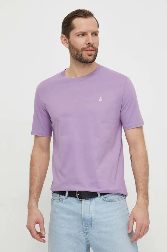 fioletowy Marc O'Polo t-shirt bawełniany Męski