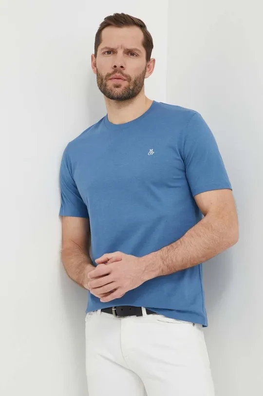 Хлопковая футболка Marc O'Polo голубой