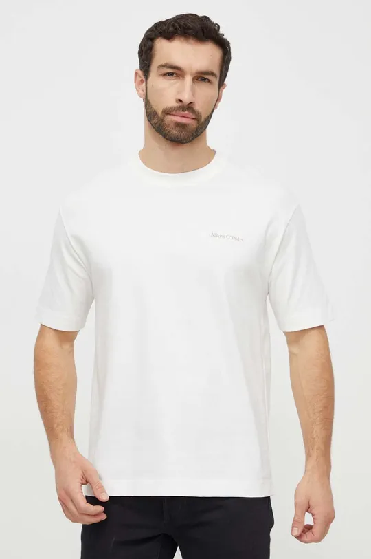 Bavlnené tričko Marc O'Polo biela