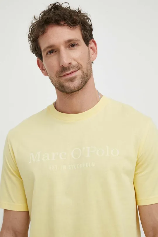 żółty Marc O'Polo t-shirt bawełniany
