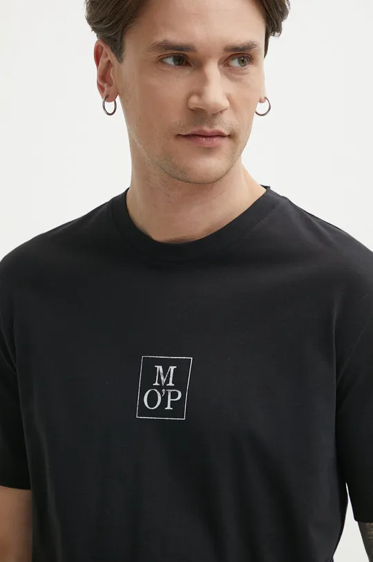 μαύρο Βαμβακερό μπλουζάκι Marc O'Polo