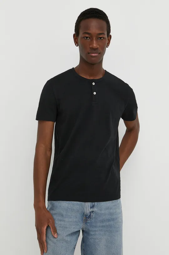 czarny Marc O'Polo t-shirt bawełniany