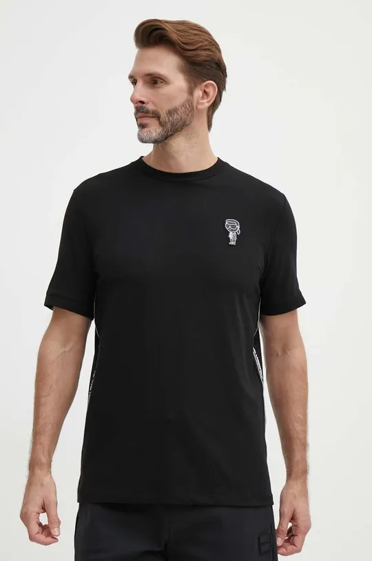 czarny Karl Lagerfeld t-shirt Męski