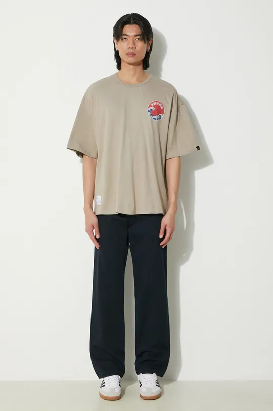 Alpha Industries cotton t-shirt Japan Wave Warrior beige