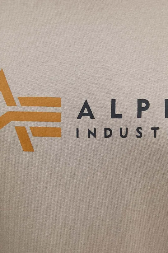 Хлопковая футболка Alpha Industries Label Мужской