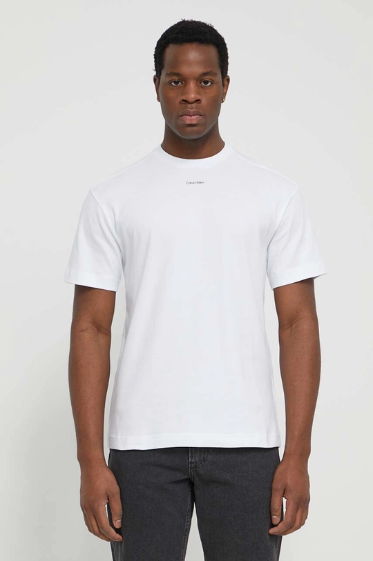 Calvin Klein t-shirt bawełniany biały