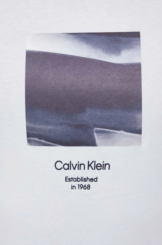 Βαμβακερό μπλουζάκι Calvin Klein μπεζ