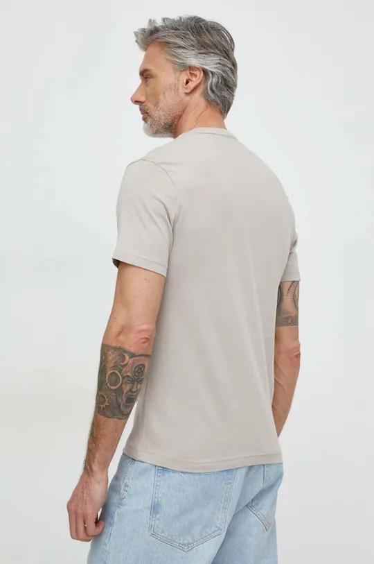 Bombažna kratka majica Calvin Klein siva