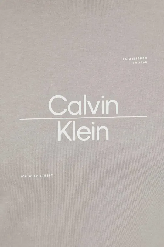 γκρί Βαμβακερό μπλουζάκι Calvin Klein