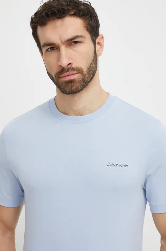 modra Bombažna kratka majica Calvin Klein