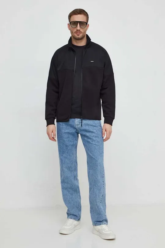 Calvin Klein pamut póló fekete