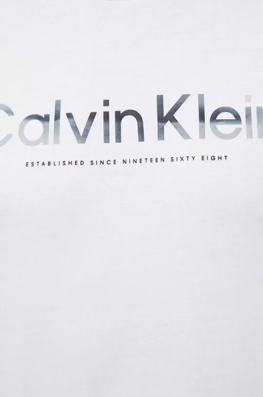 bela Bombažna kratka majica Calvin Klein