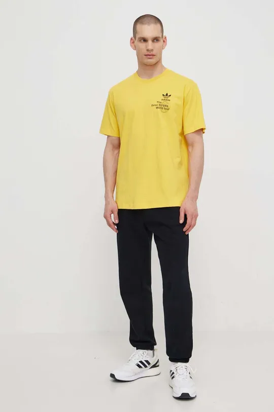 Bavlnené tričko adidas Originals žltá