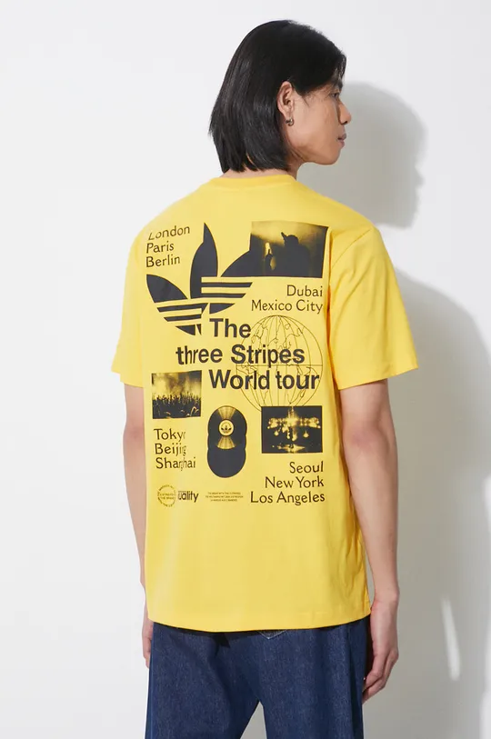 žlutá Bavlněné tričko adidas Originals
