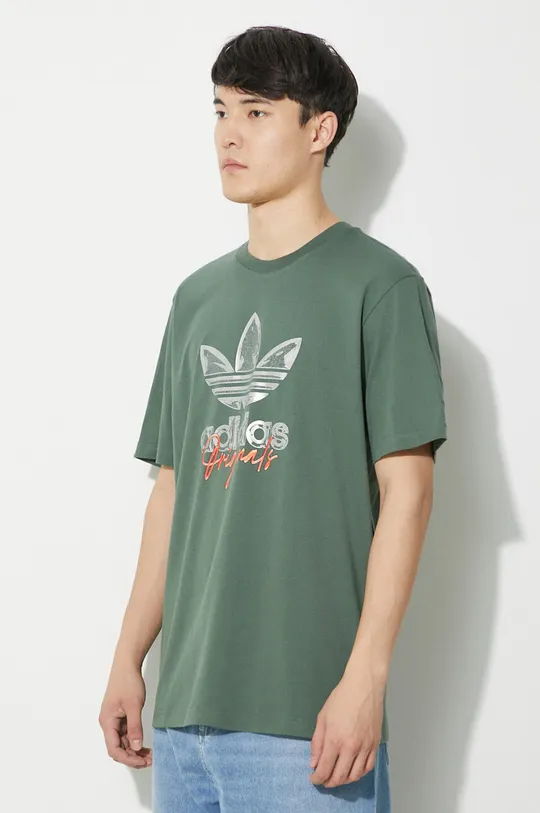 zelená Bavlnené tričko adidas Originals