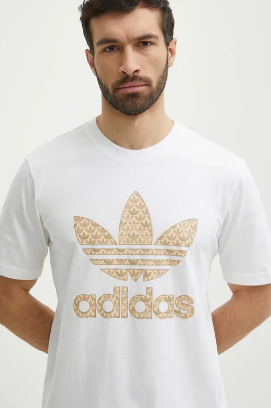 biały adidas Originals t-shirt bawełniany Męski