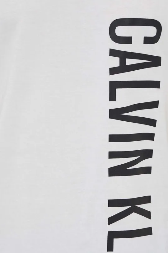 biały Calvin Klein t-shirt plażowy bawełniany