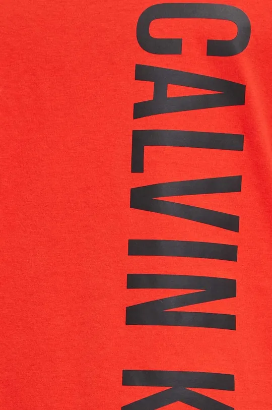 czerwony Calvin Klein t-shirt plażowy bawełniany