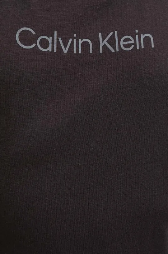 czarny Calvin Klein t-shirt z domieszką lnu