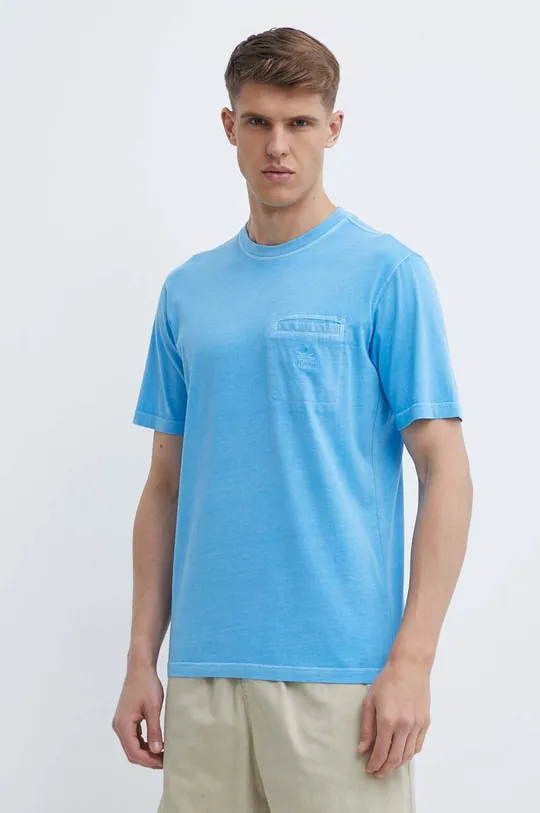 голубой Хлопковая футболка adidas Originals