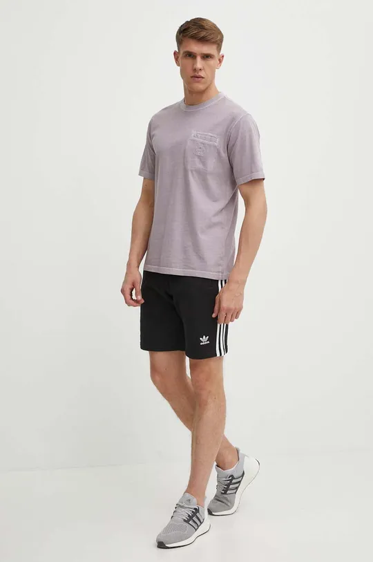 adidas Originals t-shirt bawełniany fioletowy