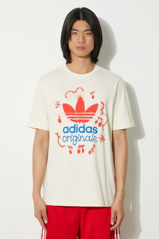 бежевий Бавовняна футболка adidas Originals Чоловічий